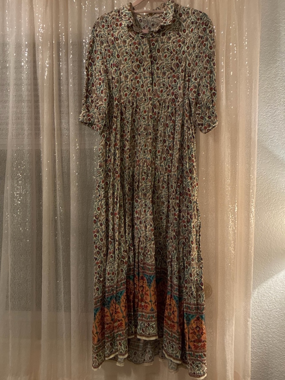 Natural Life Floral Maxi Dress - Lightweight Women's Dress
